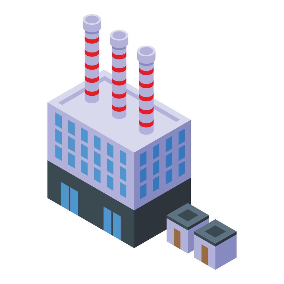 vetor isométrico de ícone de fábrica de pedreira. indústria mineira