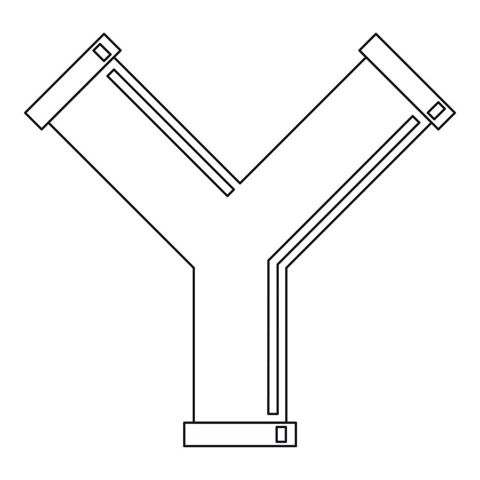 ícone da letra y do alfabeto de tubo industrial vetor
