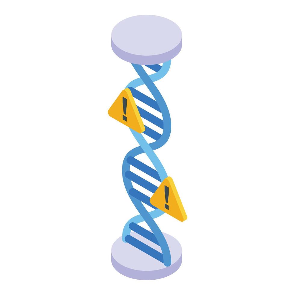 síndrome para baixo vetor isométrico de ícone de dna. personagem de deficiência