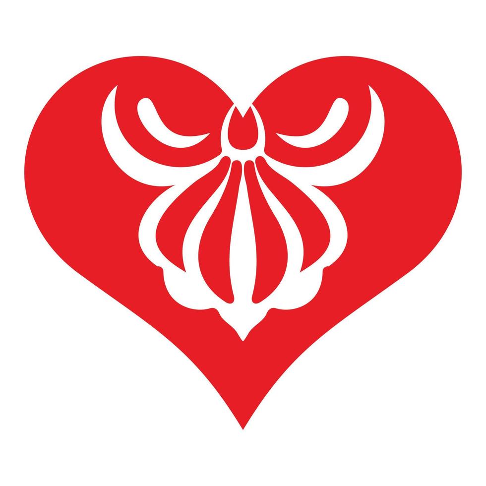 símbolo ícone do coração, estilo simples vetor