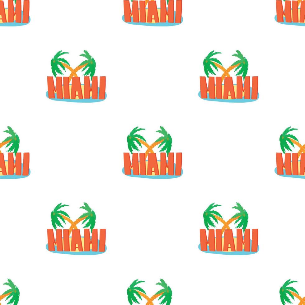 logotipo do miami palm, estilo cartoon vetor