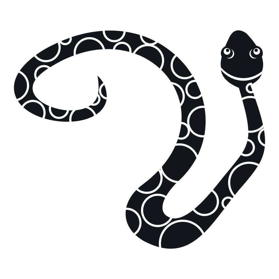 ícone de cobra manchada, estilo simples vetor