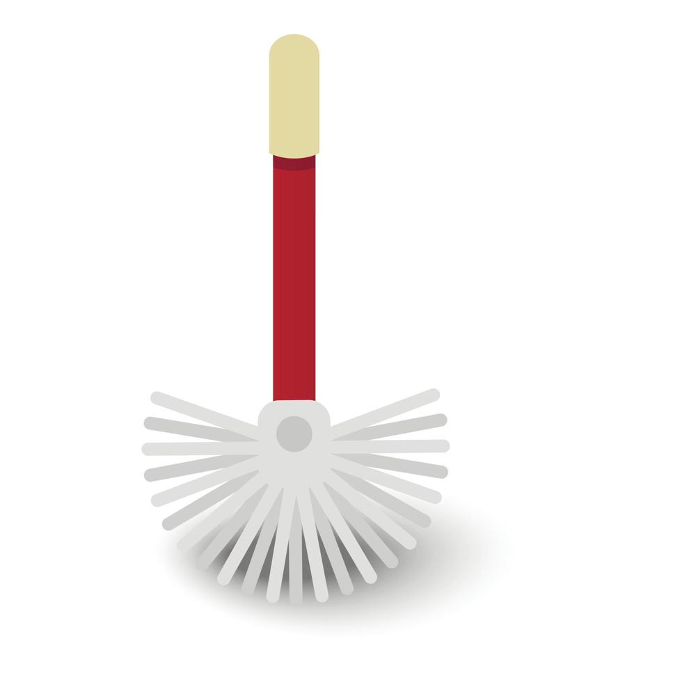 ícone de escova de banheiro, estilo isométrico vetor