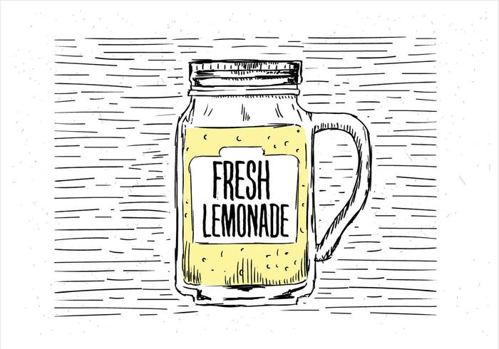 Ilustração da limonada do vetor desenhada à mão livre