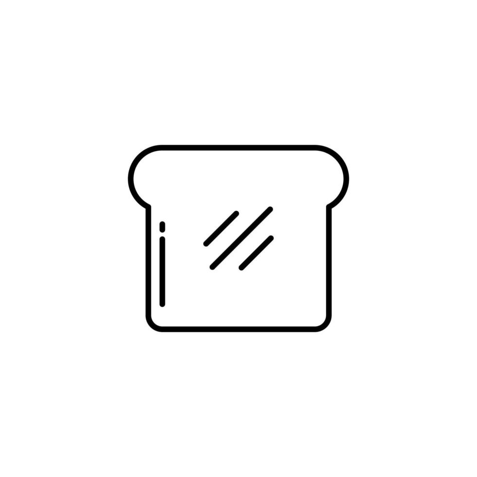 ícone de fatia de pão vetor