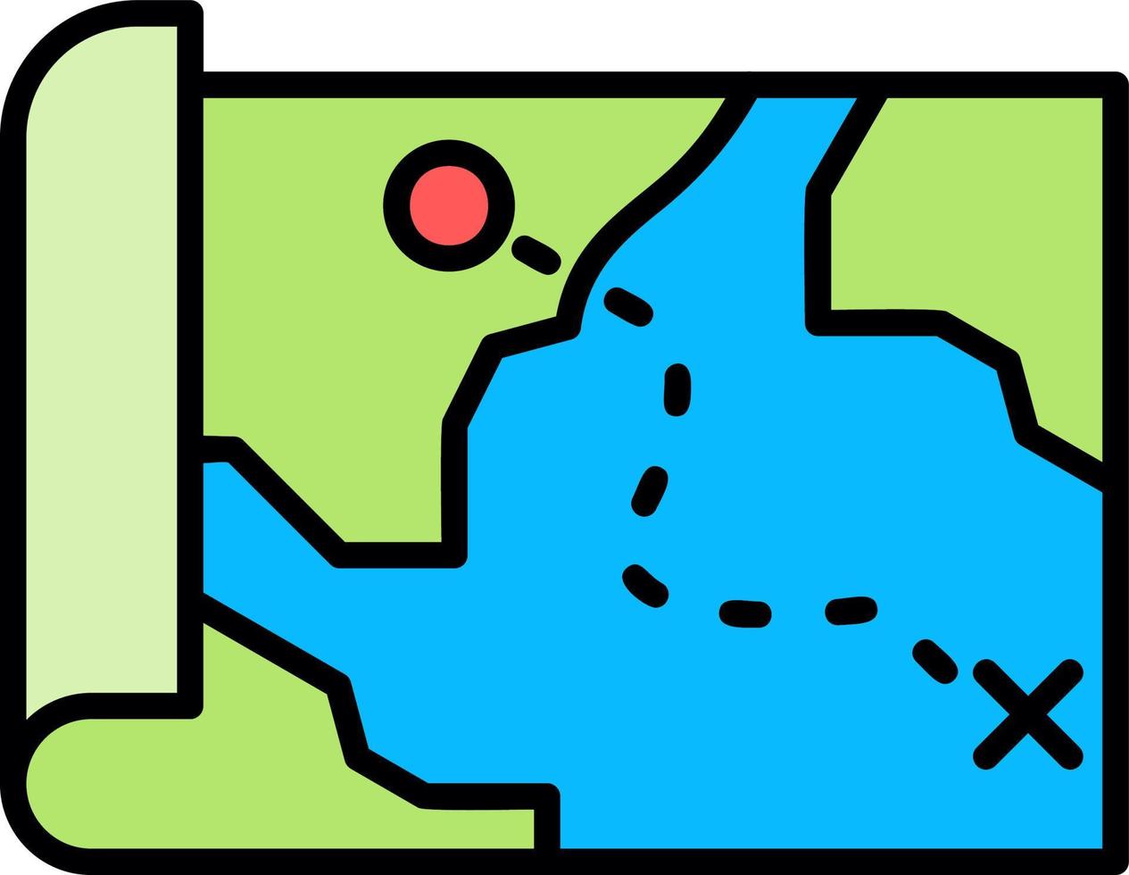 design de ícone criativo do mapa do tesouro vetor