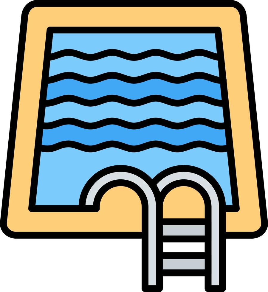 design de ícone criativo de piscina vetor
