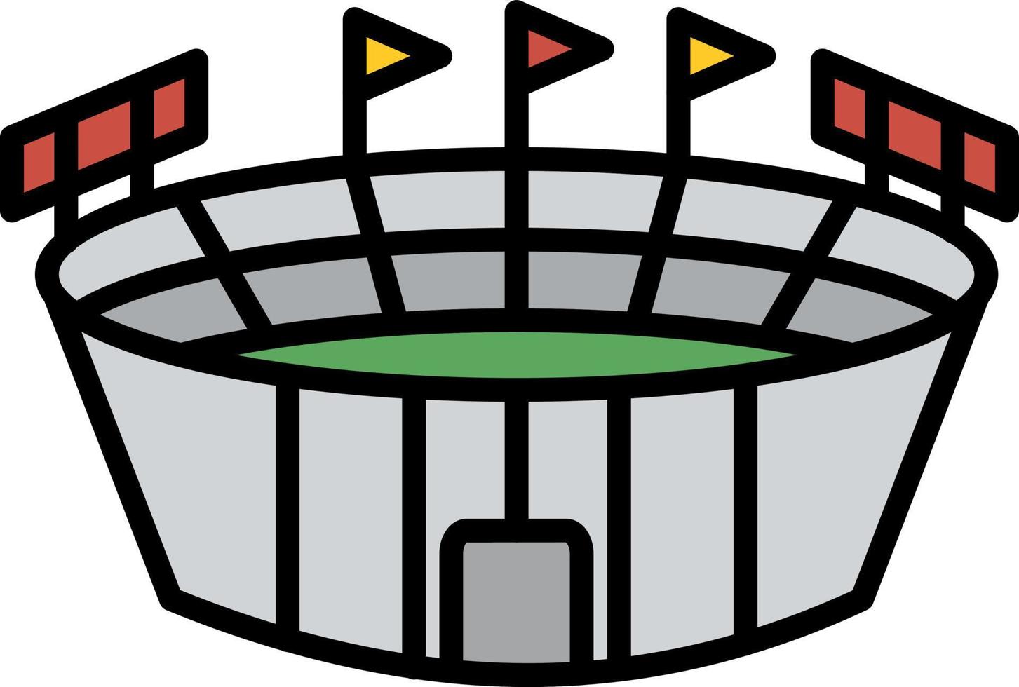 design de ícone criativo do estádio vetor