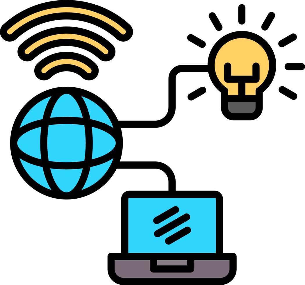 internet das coisas design de ícone criativo vetor