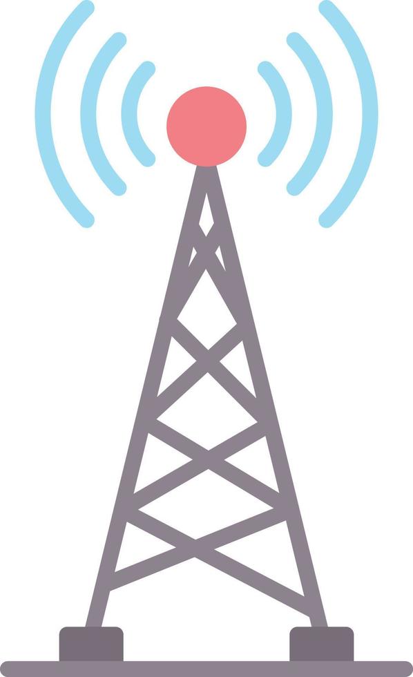 design de ícone criativo de torre de rádio vetor