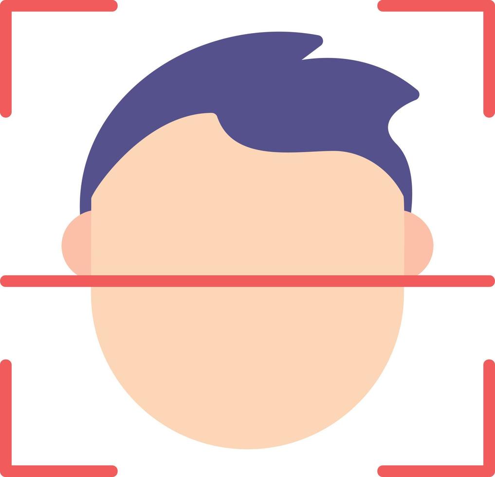 design de ícone criativo de identificação de rosto vetor