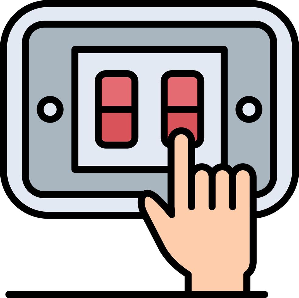 design de ícone criativo de interruptor de luz vetor