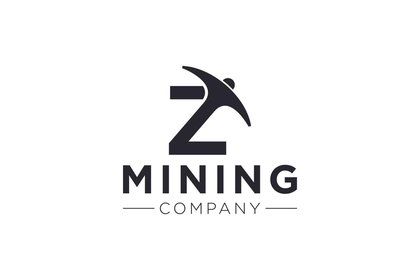 ilustração em vetor modelo de design de ícone de logotipo de mineração letra z