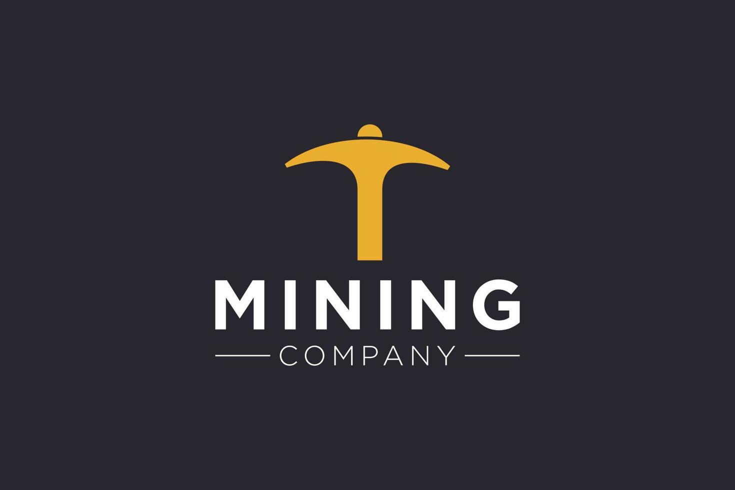 letra i ilustração em vetor modelo de design de ícone de logotipo de mineração