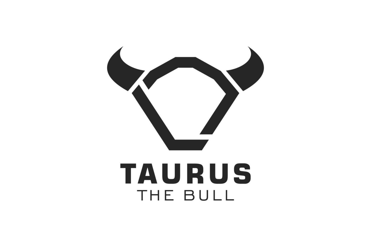 logotipo da letra l, logotipo do touro, logotipo da cabeça do touro, elemento de modelo de design do logotipo do monograma vetor