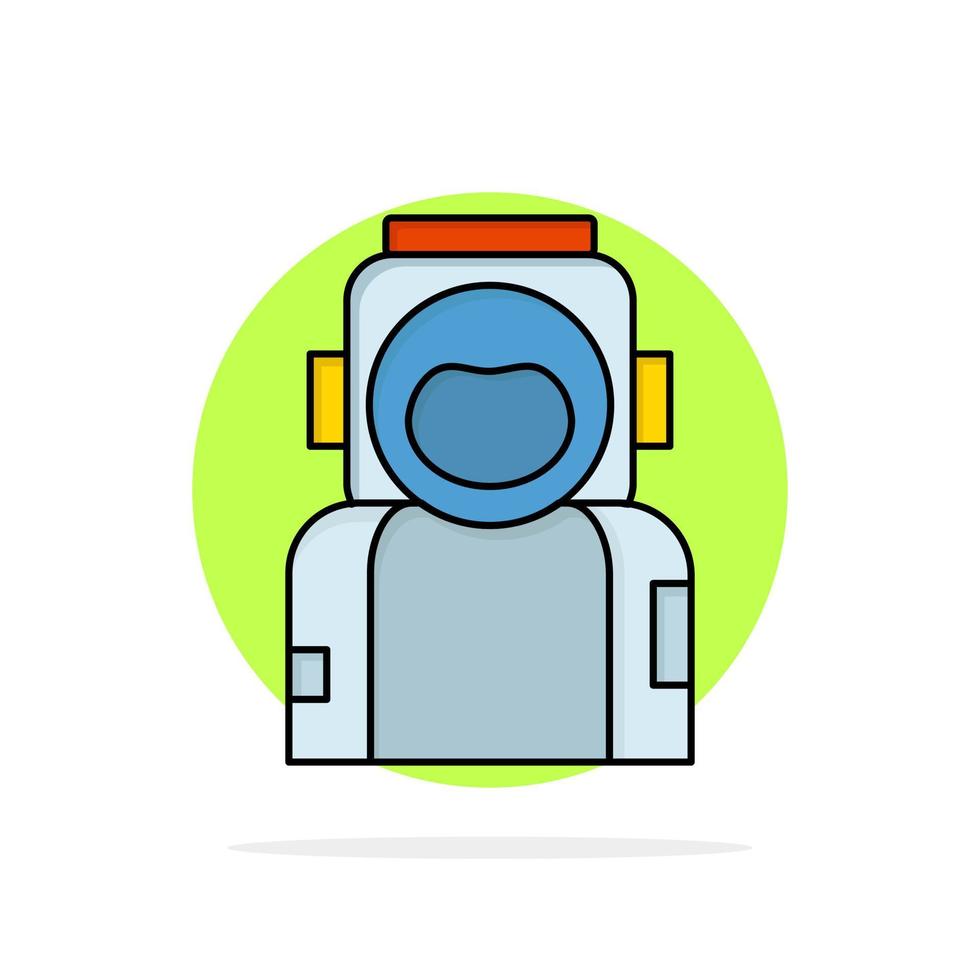 astronauta espaço astronauta capacete terno vetor de ícone de cor plana