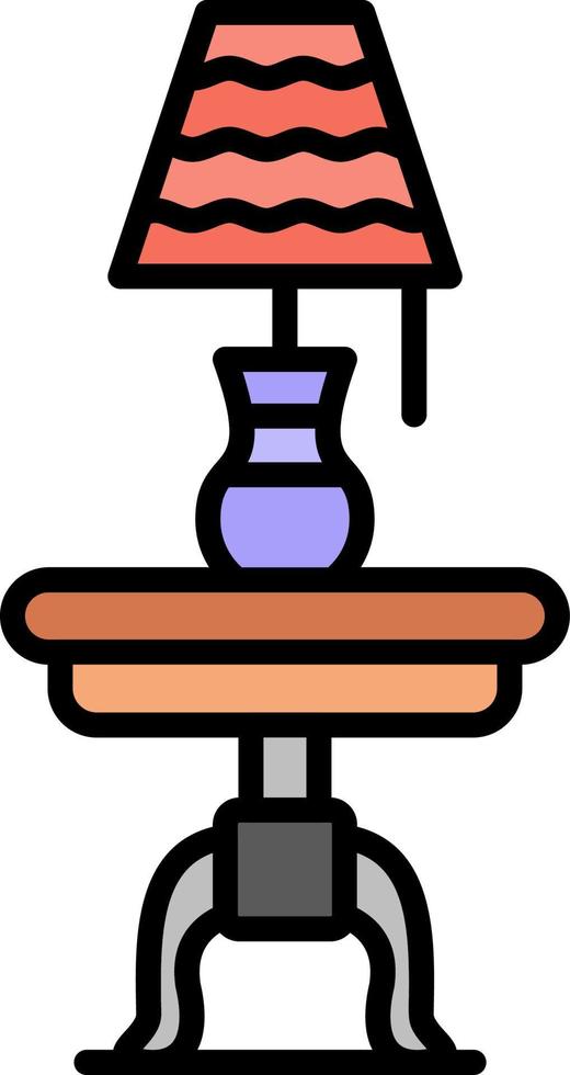 design de ícone criativo de mesa de cabeceira vetor