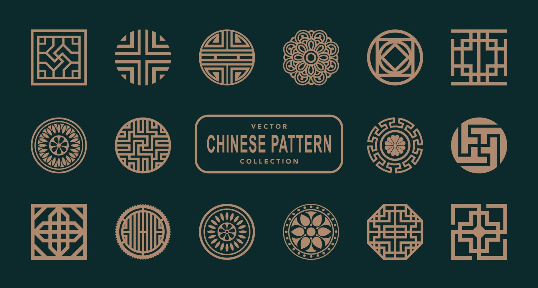 material de padrão tradicional chinês vetor