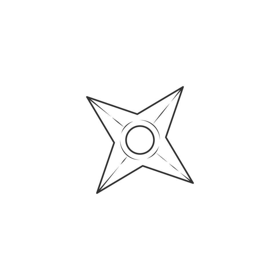ícone de shuriken com estilo de estrutura de tópicos vetor