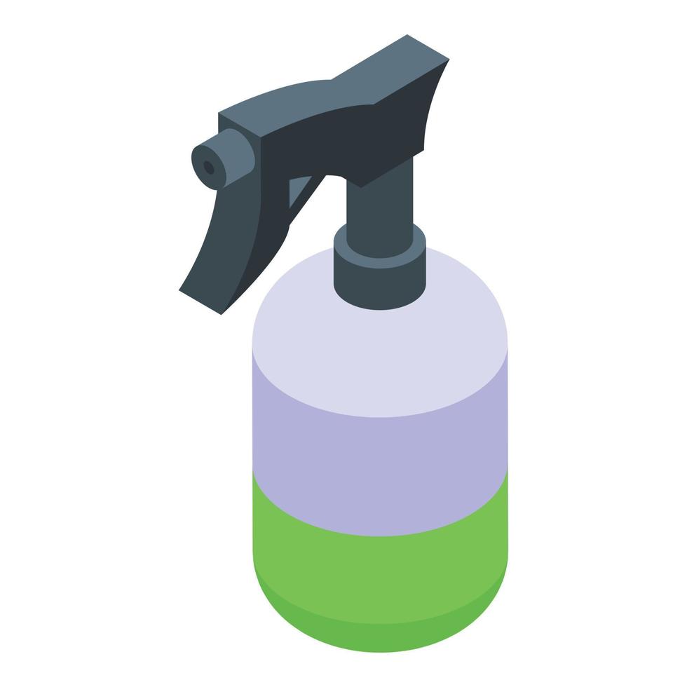vetor isométrico do ícone do frasco de spray. plástico limpo