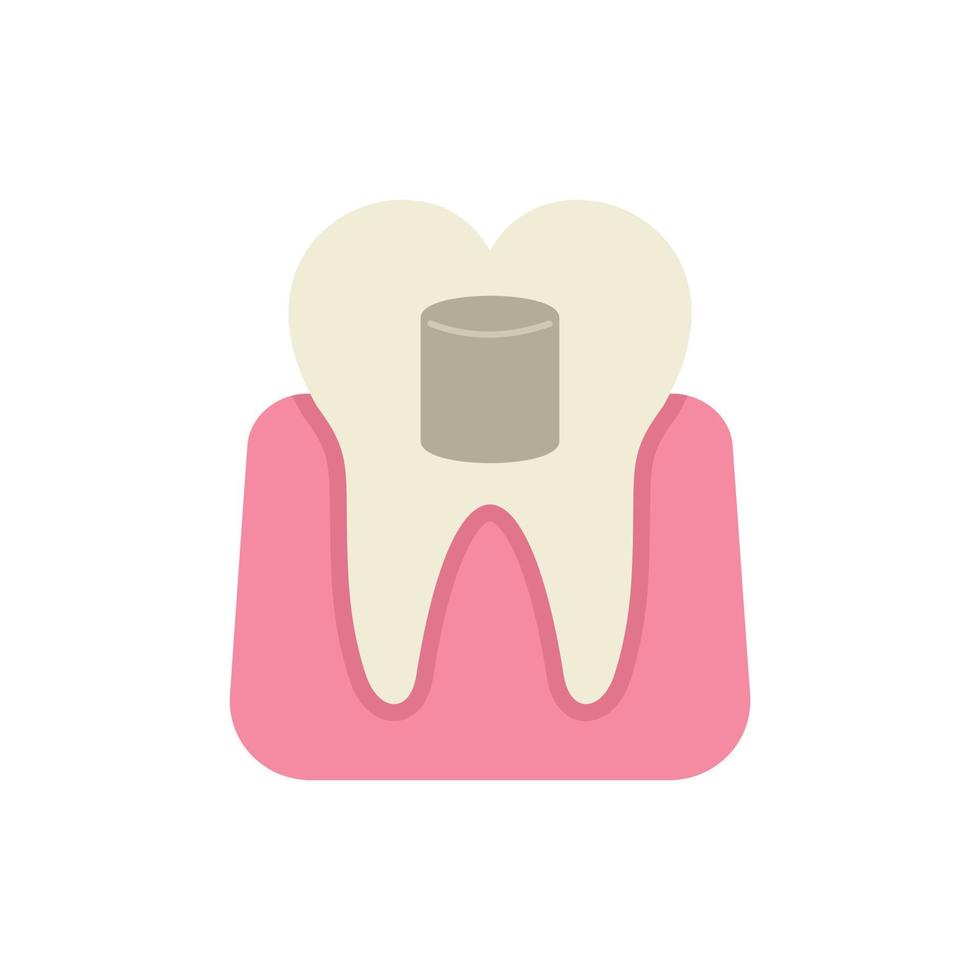 ícone de limpeza de dente vetor plano isolado