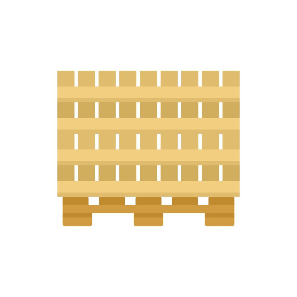 vetor plano isolado de ícone de palete de madeira