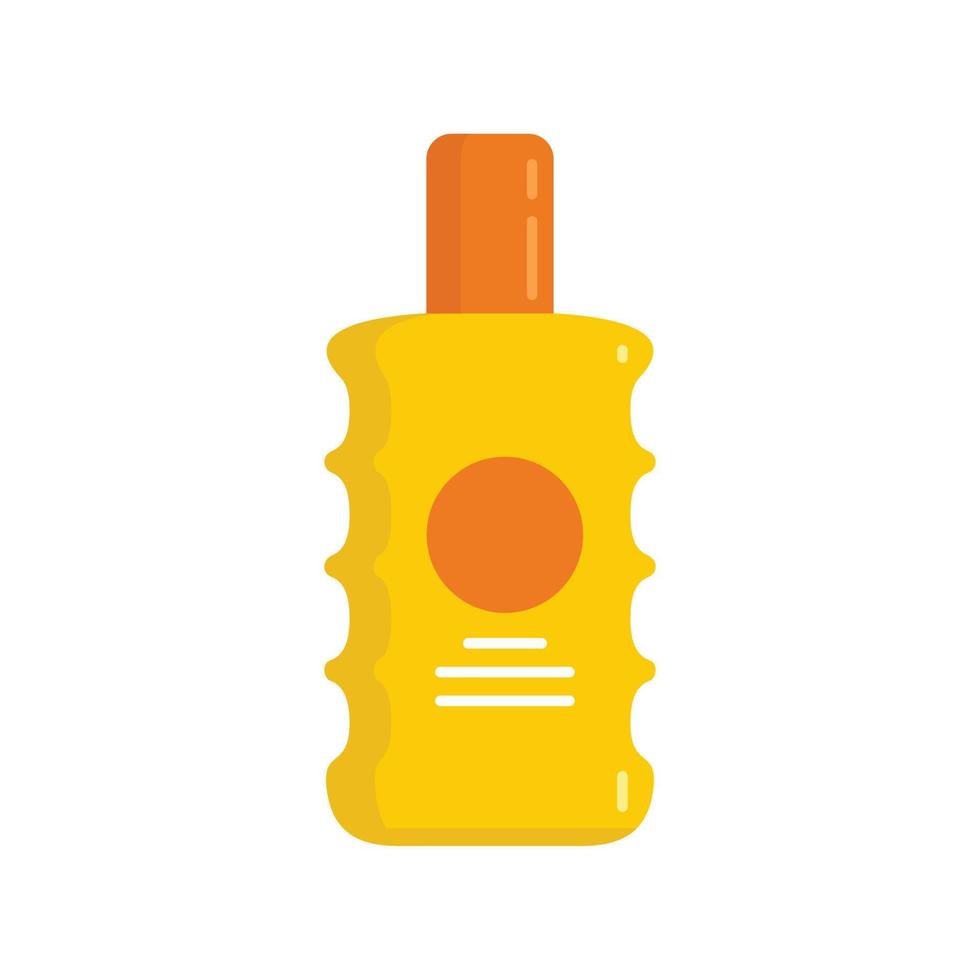 ícone de frasco de creme uv loção vetor isolado plano