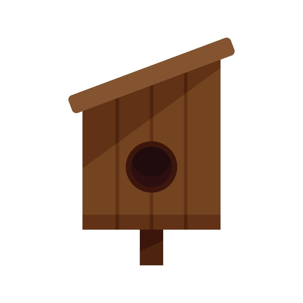vetor plano isolado do ícone da casa do pássaro de verão