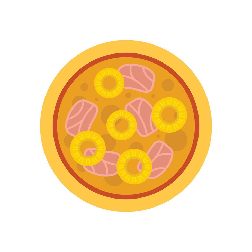 ícone de pizza de salsicha de frutas vetor plano isolado