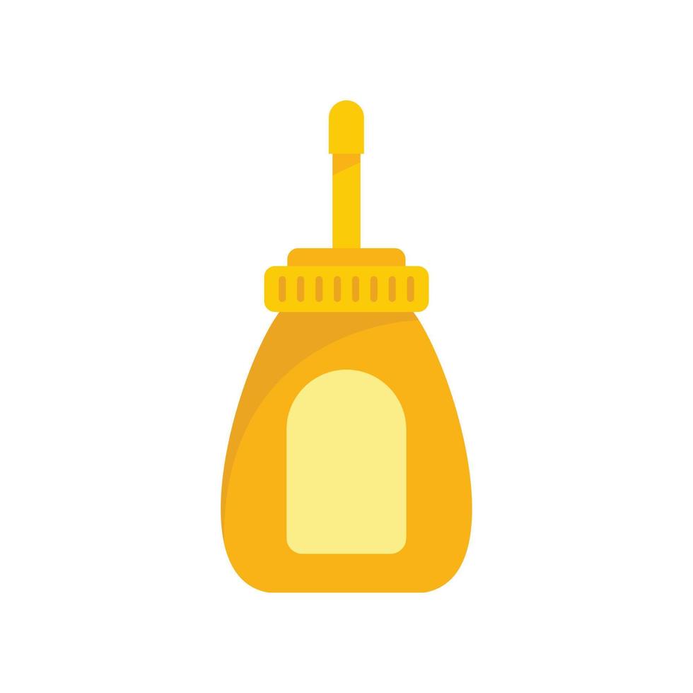 ícone de garrafa de mostarda de cachorro-quente vetor plano isolado