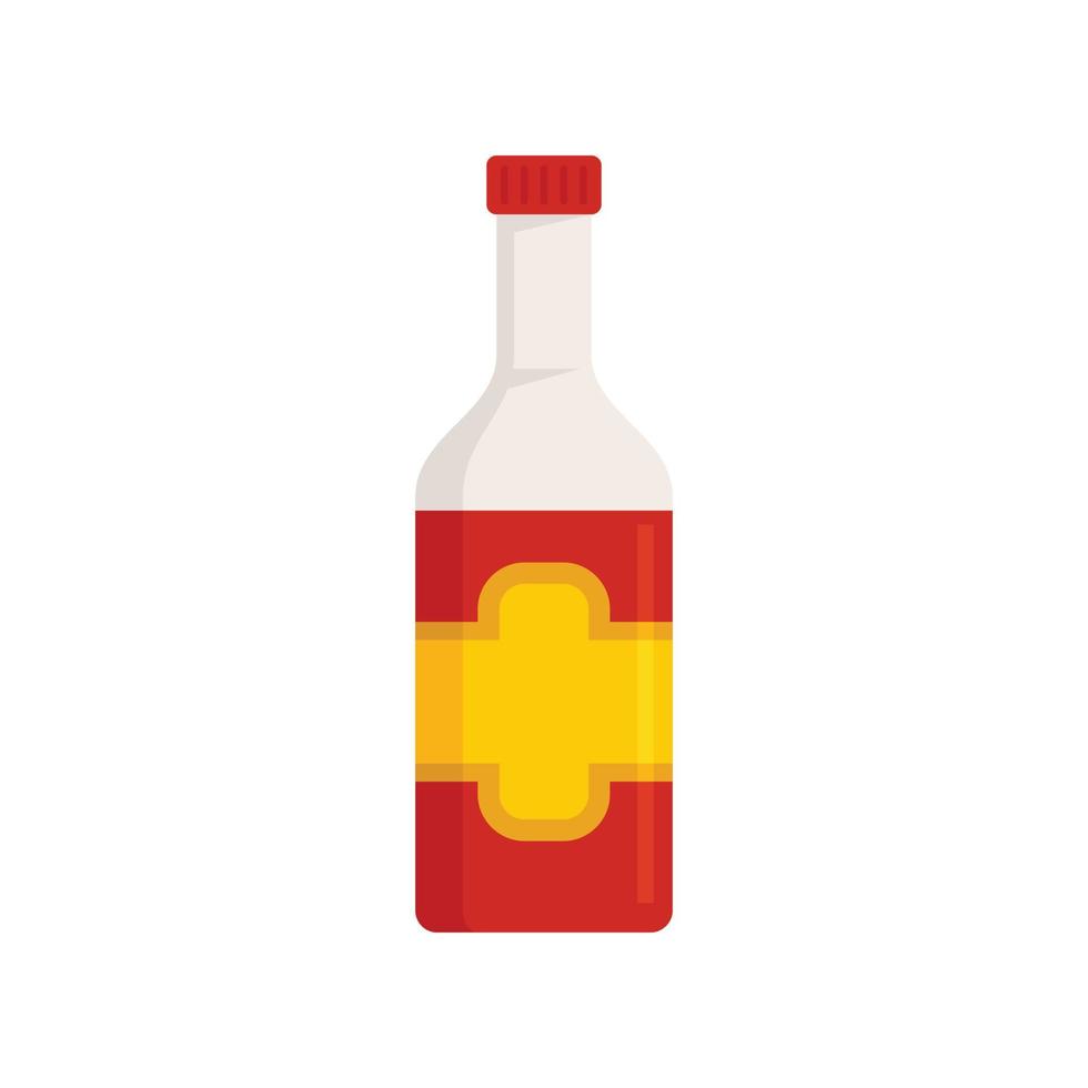 ícone de garrafa de condimento culinário vetor plano isolado