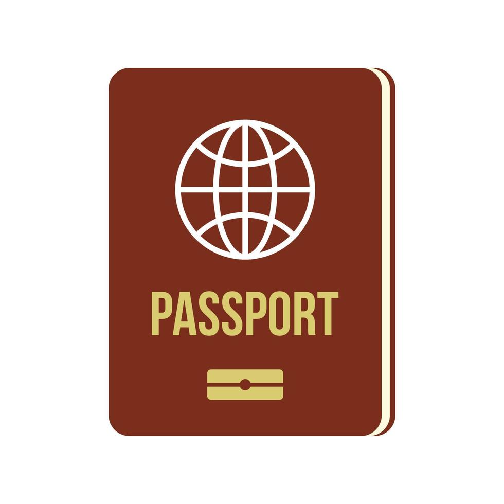 vetor isolado plano do ícone do passaporte