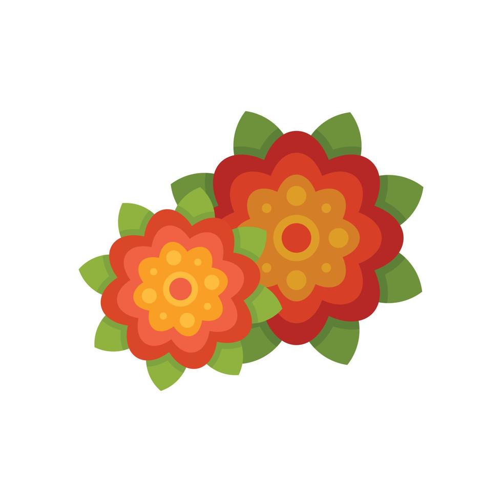 ícone de flores mexicanas vetor plano isolado