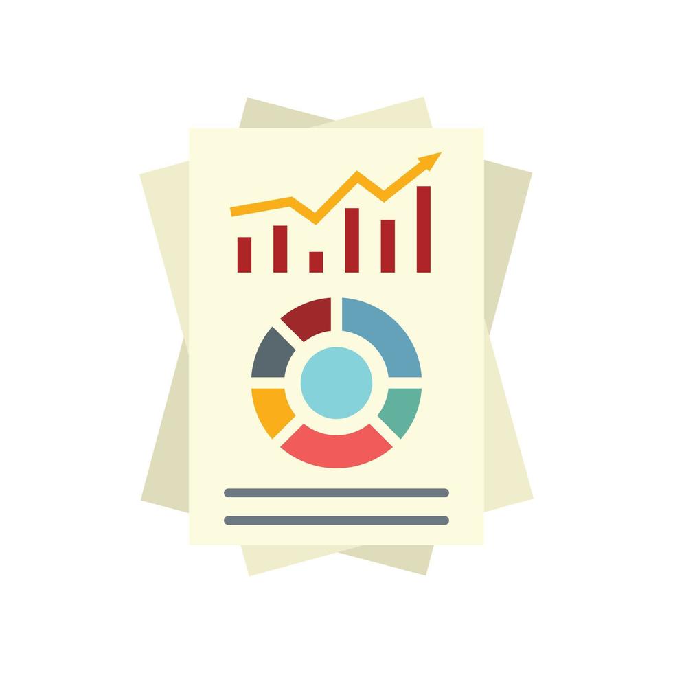 ícone de papel gráfico da empresa vetor plano isolado