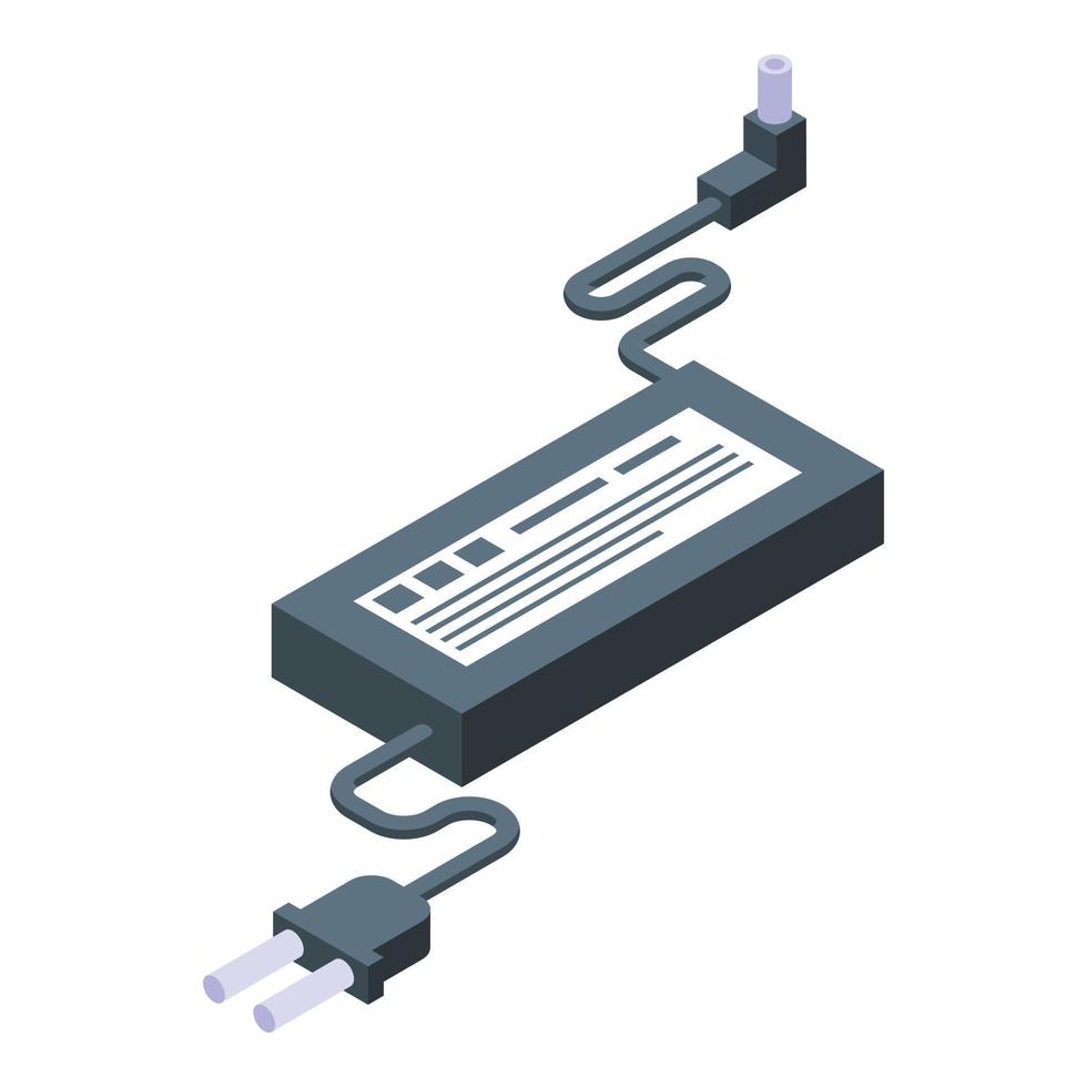 repare o vetor isométrico do ícone do adaptador AC do laptop. consertar dispositivo