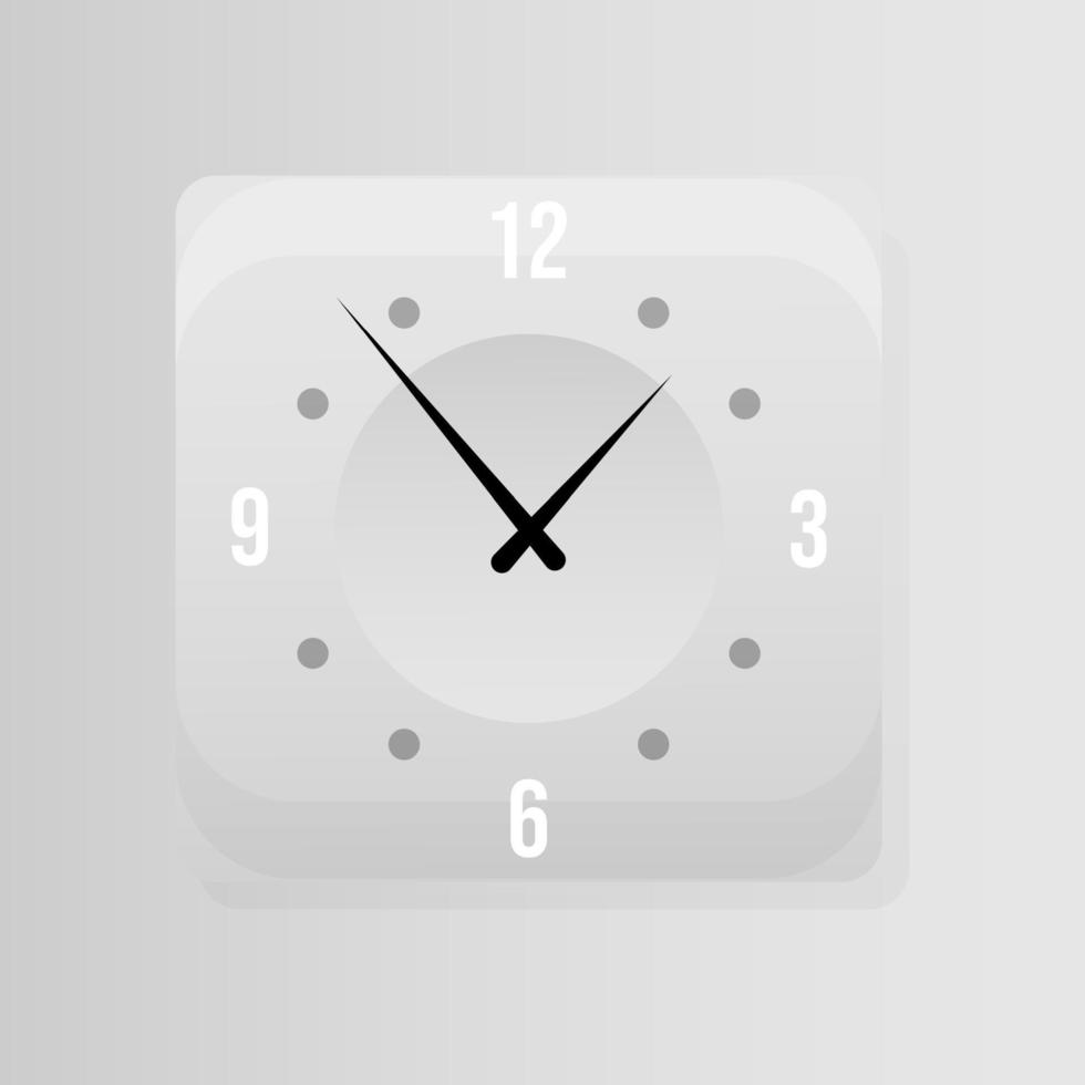 ícone de relógio quadrado em estilo simples vetor