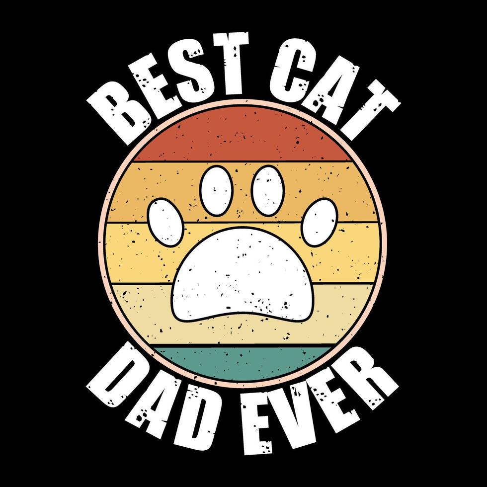 melhor camiseta de pai gato de todos os tempos, design de camiseta de gato, camiseta de vetor de gato