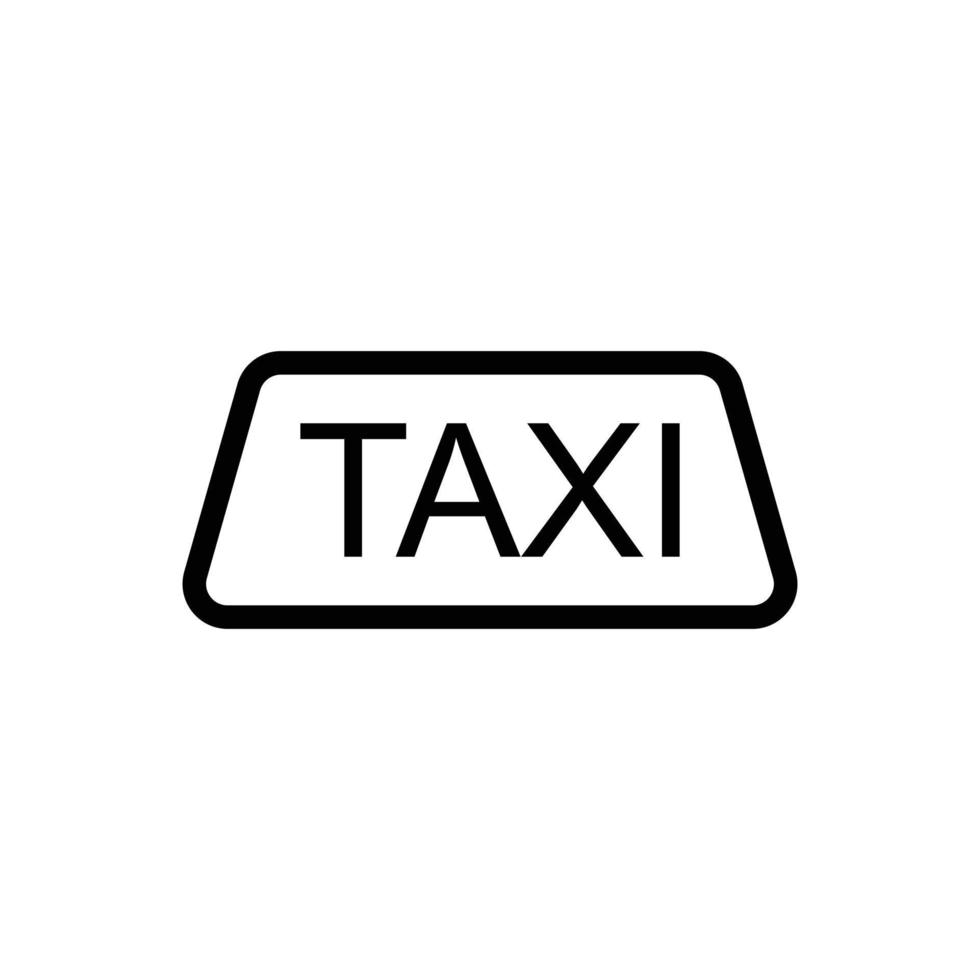 ícone da arte abstrata de táxi de vetor preto eps10 com texto isolado no fundo branco. símbolo de transporte em um estilo moderno simples e moderno para o design do seu site, logotipo e aplicativo móvel