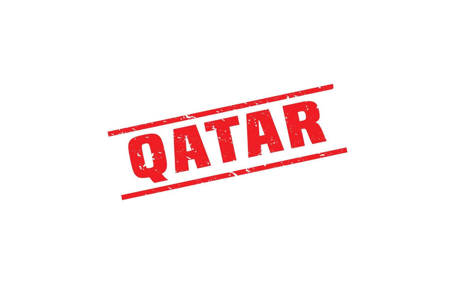 borracha de carimbo do qatar com estilo grunge em fundo branco vetor