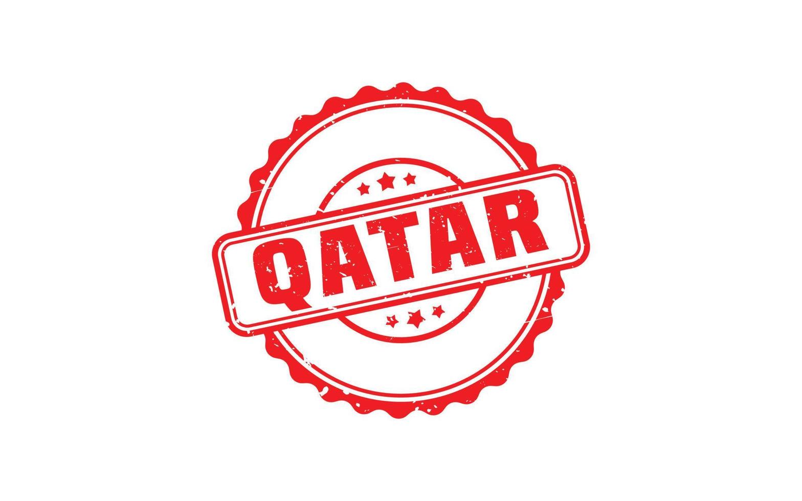 borracha de carimbo do qatar com estilo grunge em fundo branco vetor