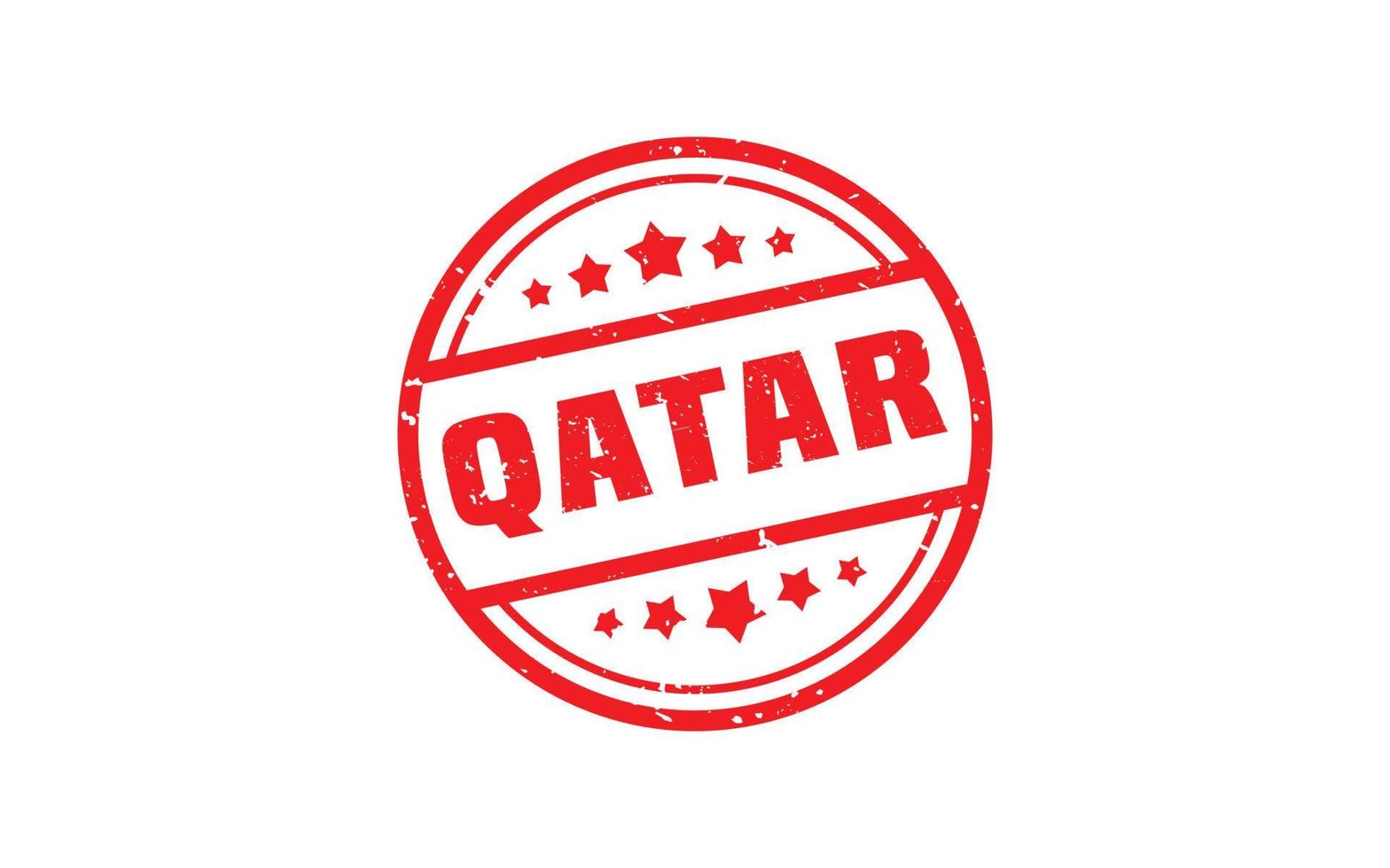 borracha de carimbo do qatar com estilo grunge em fundo branco vetor