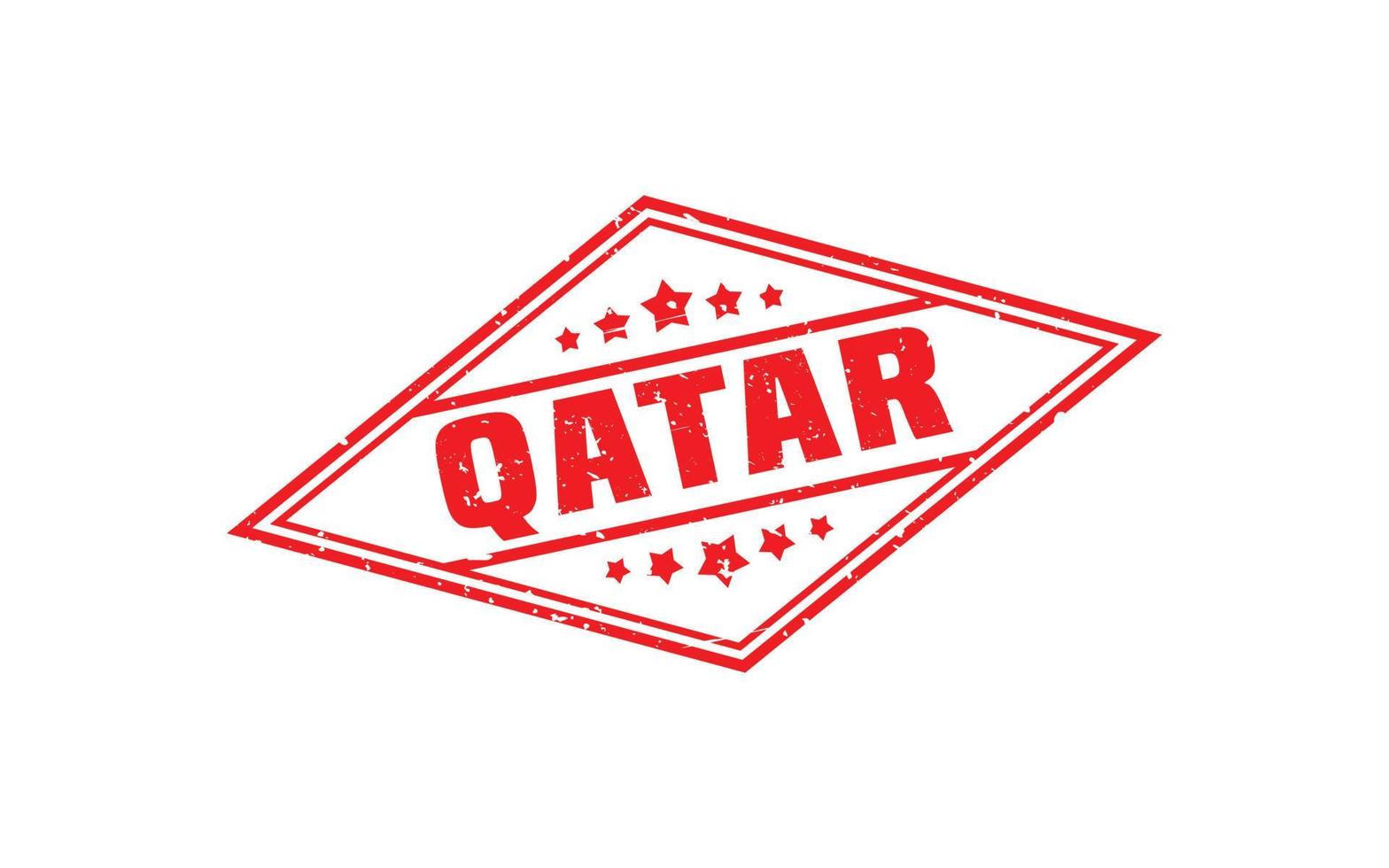 borracha de carimbo do qatar com estilo grunge em fundo branco vetor