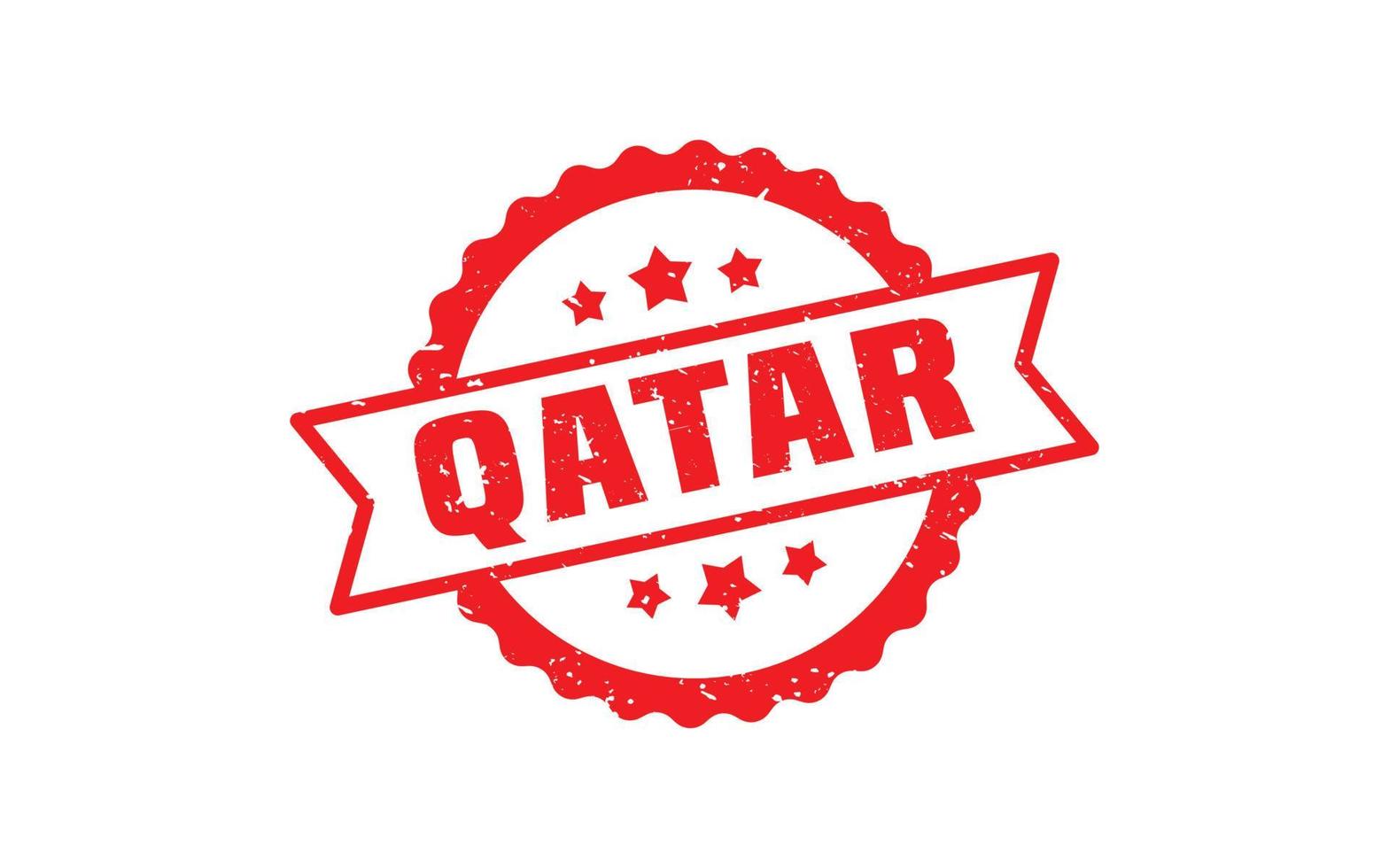 borracha de carimbo do qatar com estilo grunge em fundo branco vetor