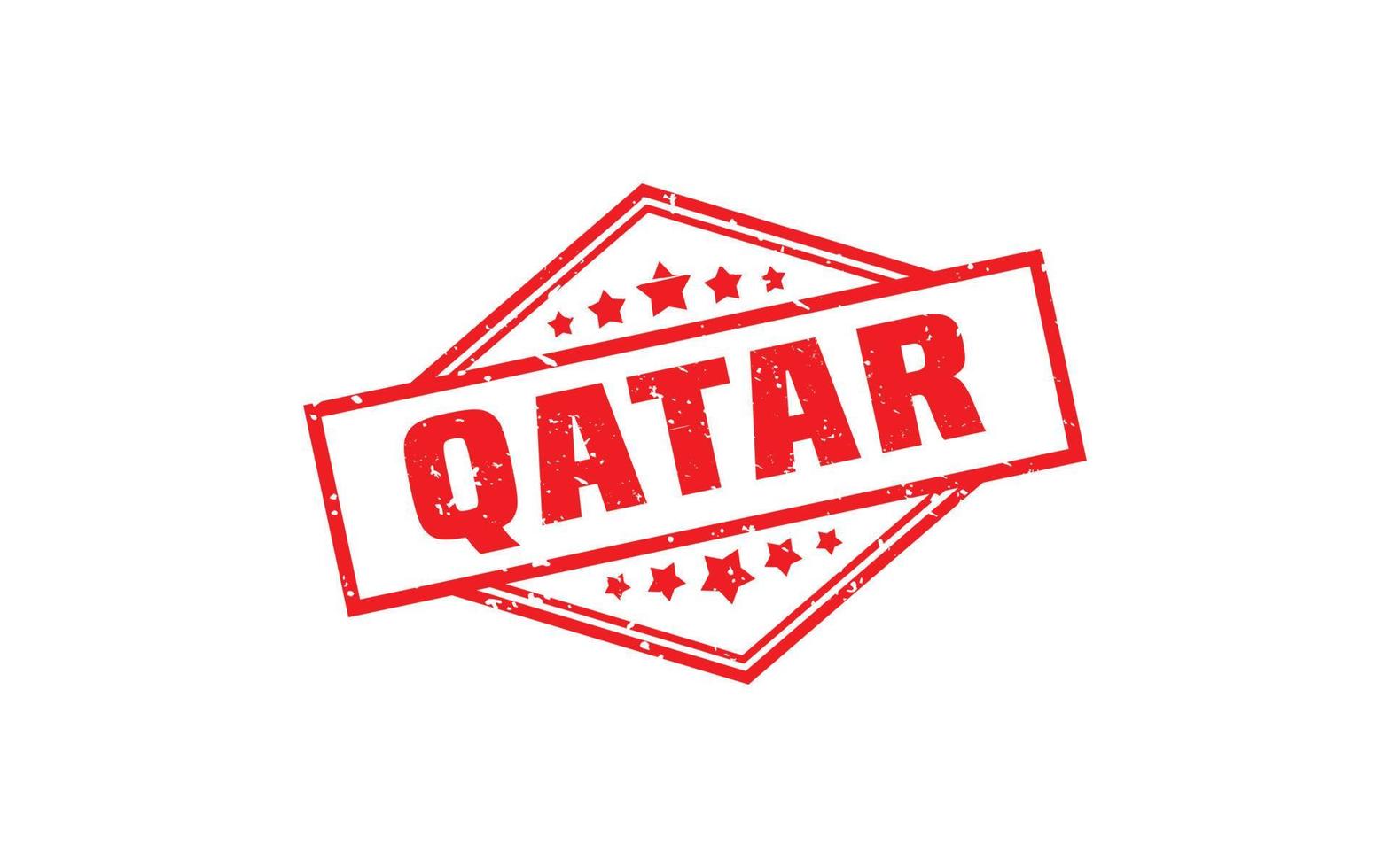 borracha de carimbo do qatar com estilo grunge em fundo branco vetor