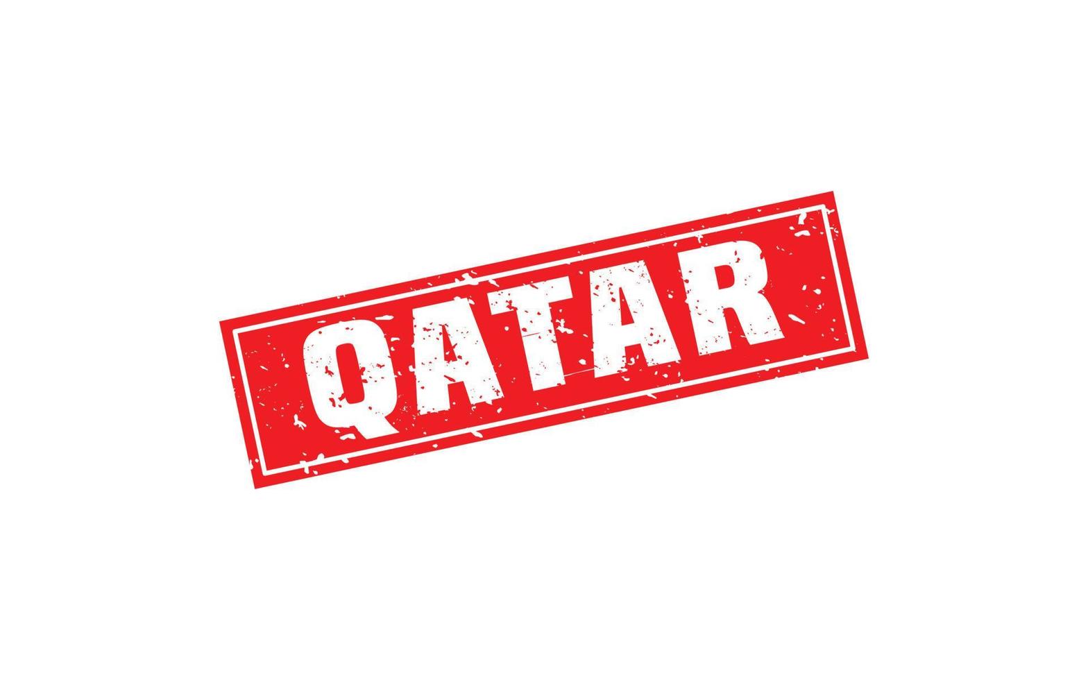 borracha de carimbo do qatar com estilo grunge em fundo branco vetor