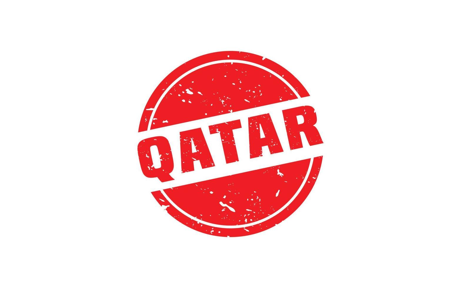 borracha de carimbo do qatar com estilo grunge em fundo branco vetor