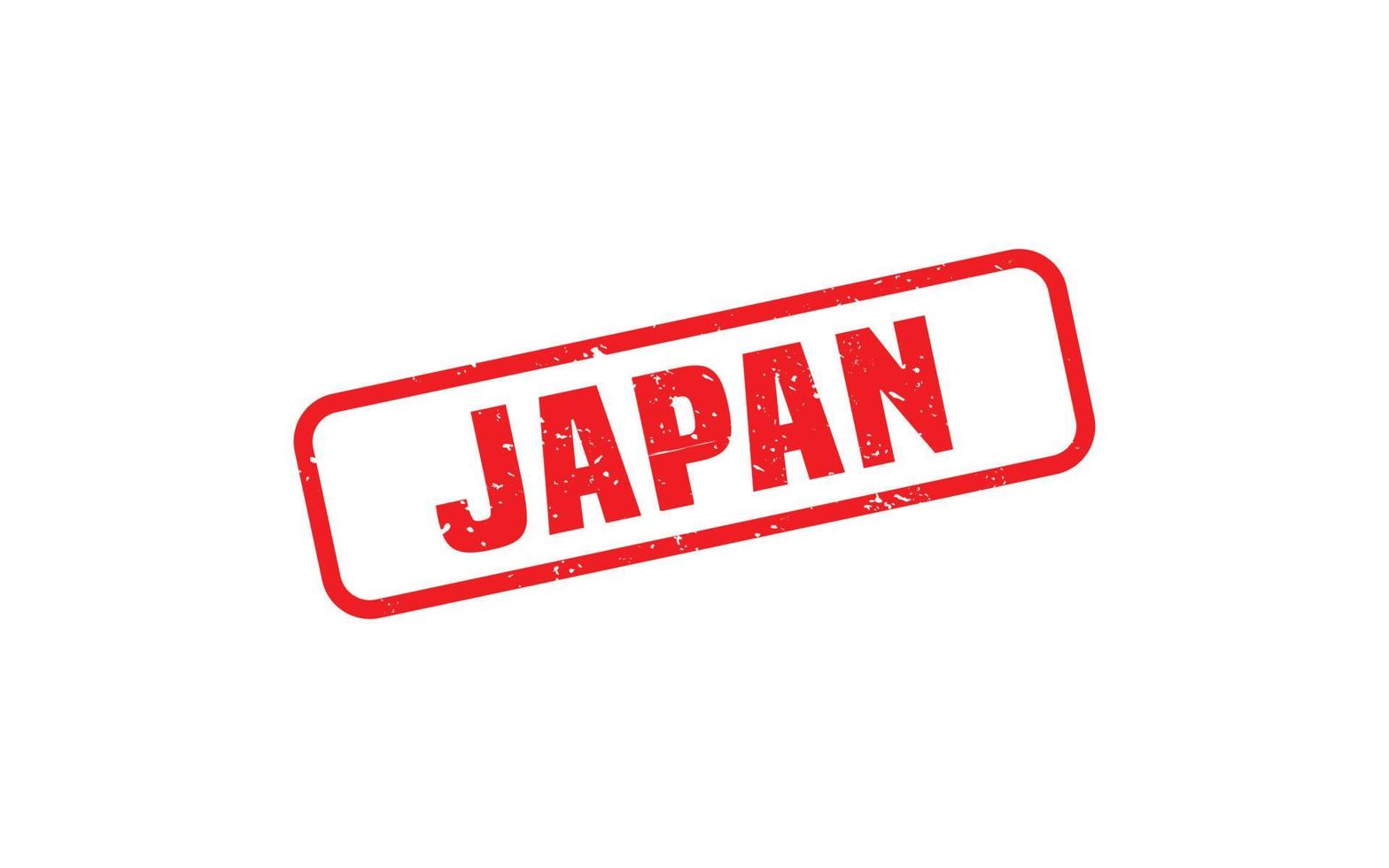 borracha de carimbo do japão com estilo grunge em fundo branco vetor