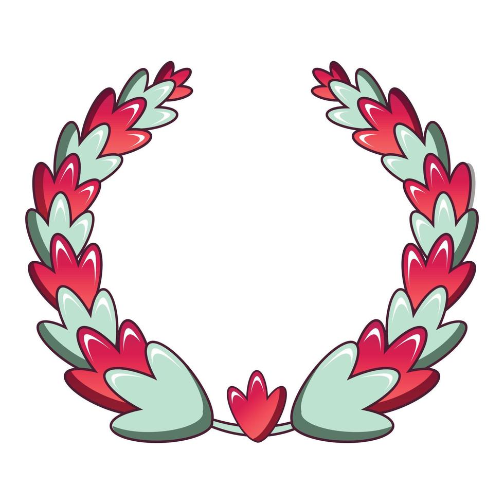 ícone de coroa de flores, estilo cartoon vetor
