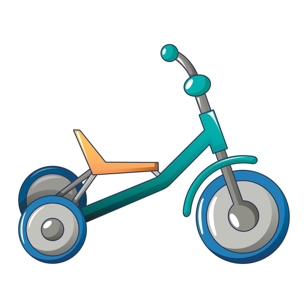 ícone de triciclo, estilo cartoon vetor