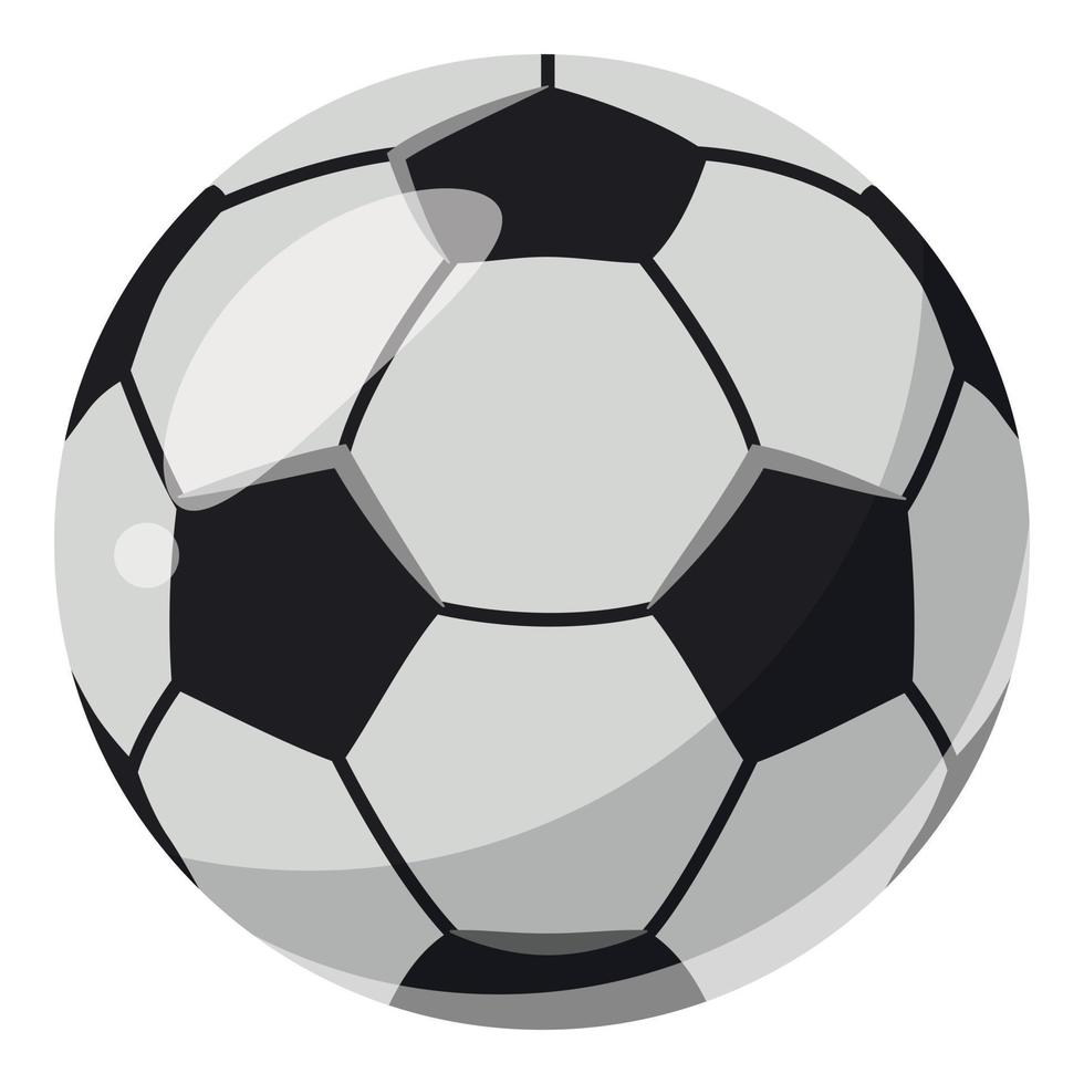 ícone de bola de futebol de couro, estilo cartoon vetor